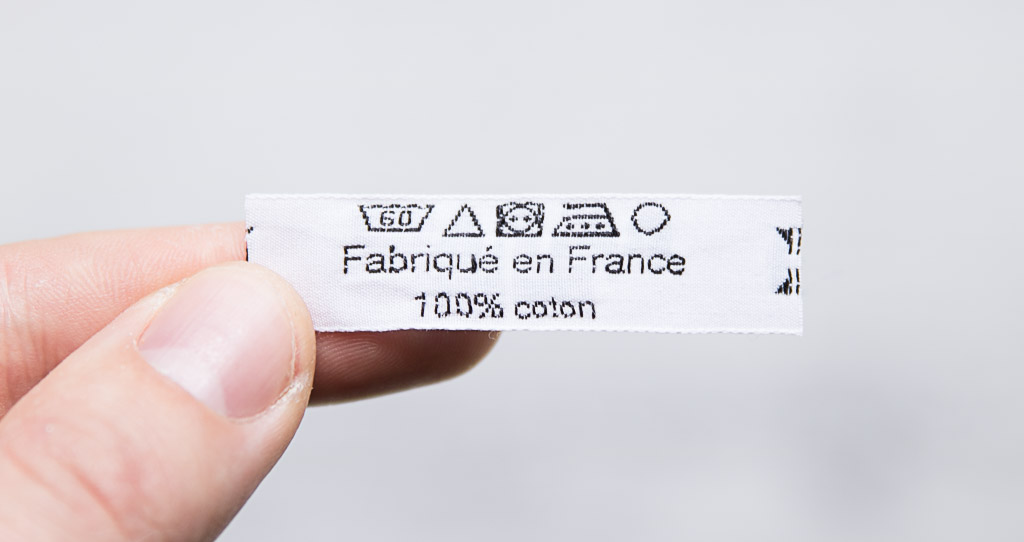 Étiquette vêtement coton biologique - Label Française